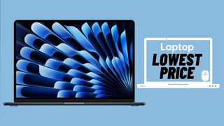 15-inch MacBook Air M2 against light blue background