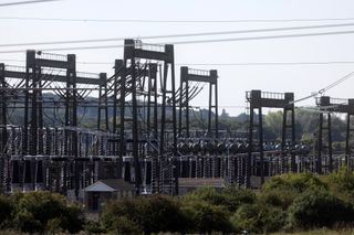 UK National Grid's electricity supply infrastructure setup in Rayleigh