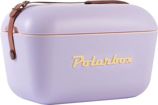 Polarbox 12l Cool Box, Ice Box, Large Cool Box, for Picnics, Beach, Camping, Garden, Cool Storage Box - Lilac Yellow Classic