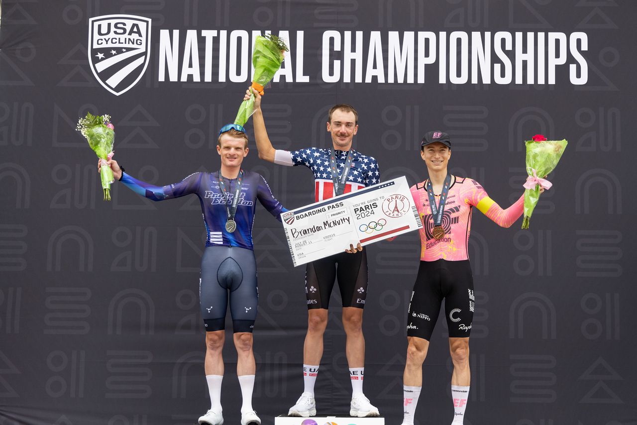 Elite Men's podium for 2024 US ITT Nationals