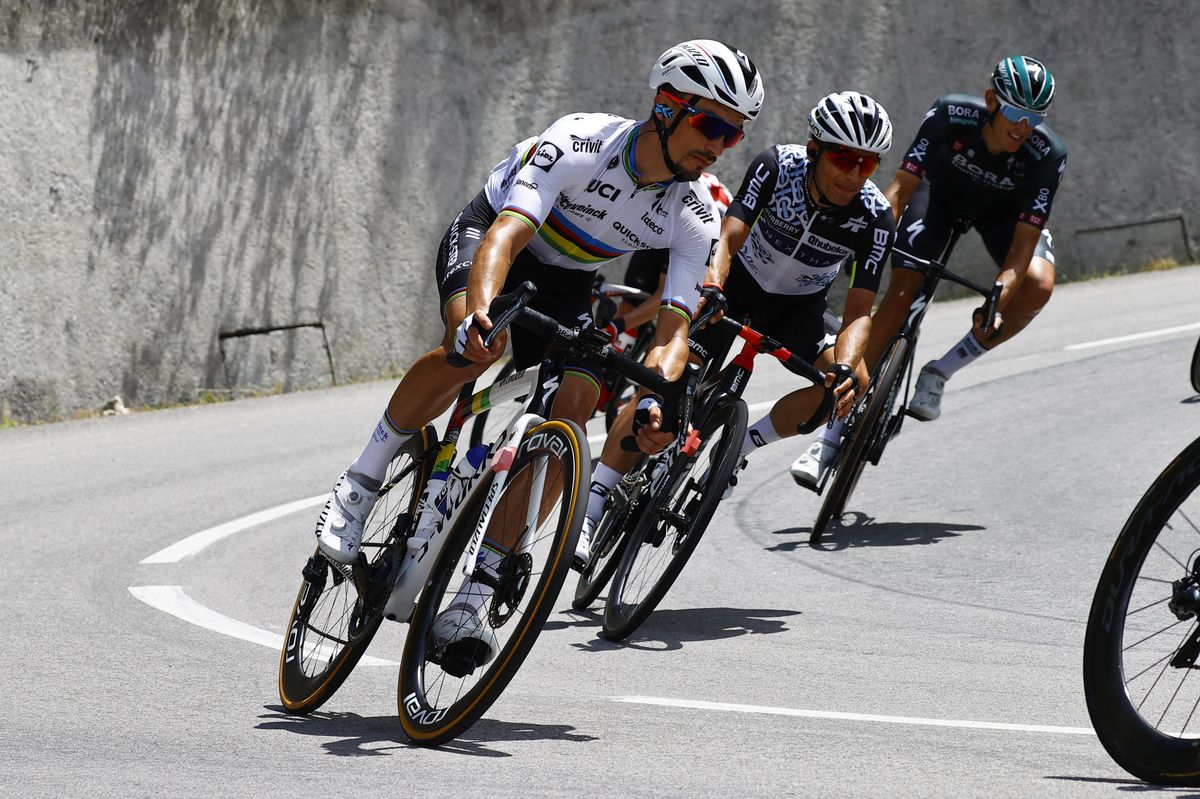 Tour de France 2021 - 108th Edition - 12th stage Saint-Paul-Trois-Chateaux - Nimes 159.4 km - 07/07/2021 - Julian Alaphilippe (FRA - Deceuninck - Quick-Step) - photo Luca Bettini/BettiniPhoto&Acirc;&copy;2021