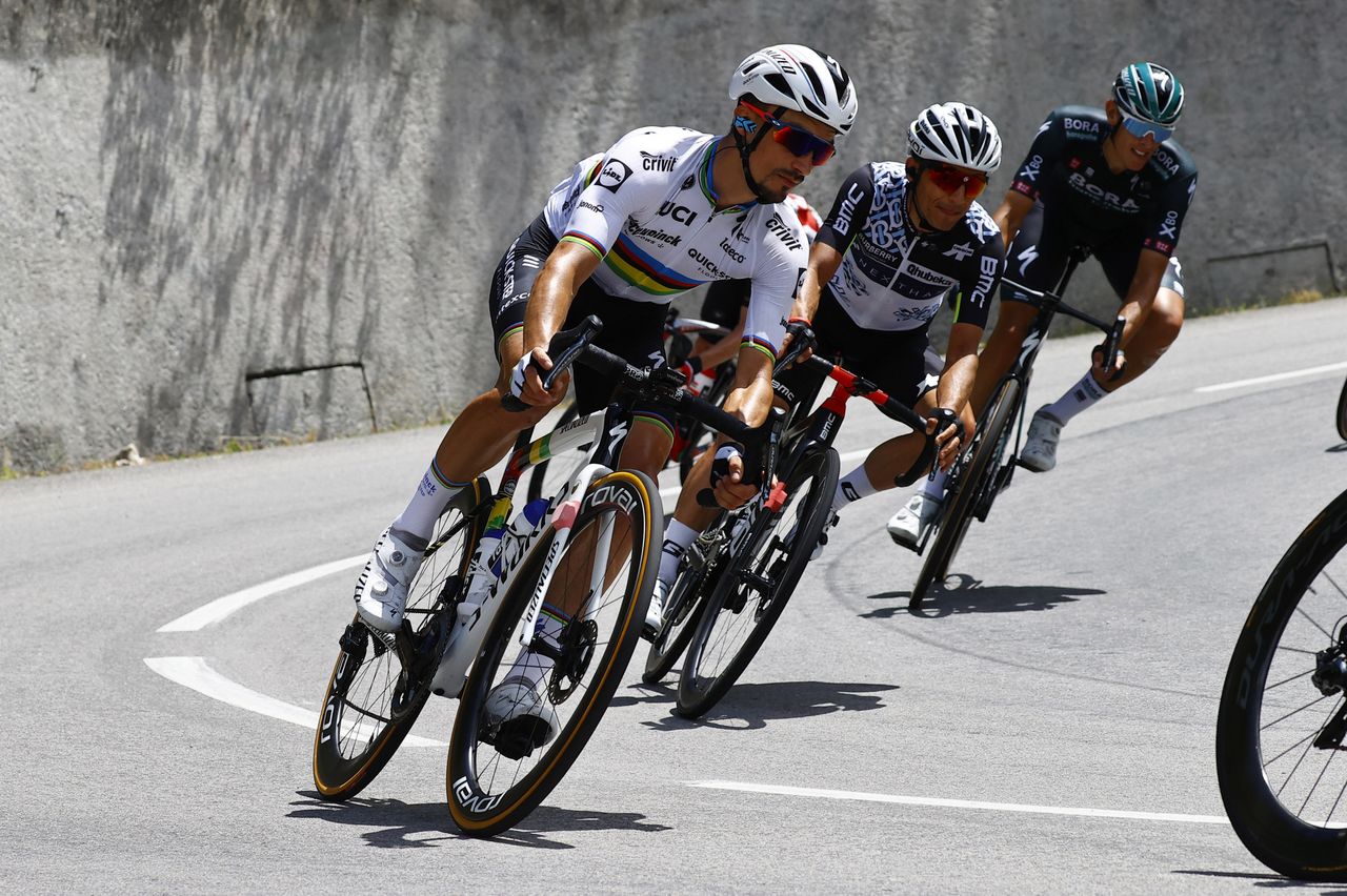 Tour de France 2021 - 108th Edition - 12th stage Saint-Paul-Trois-Chateaux - Nimes 159.4 km - 07/07/2021 - Julian Alaphilippe (FRA - Deceuninck - Quick-Step) - photo Luca Bettini/BettiniPhoto&Acirc;&copy;2021