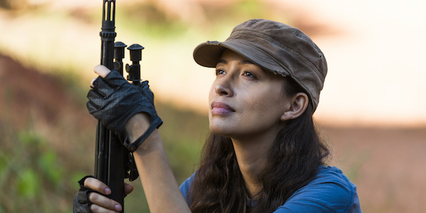rosita walking dead gun