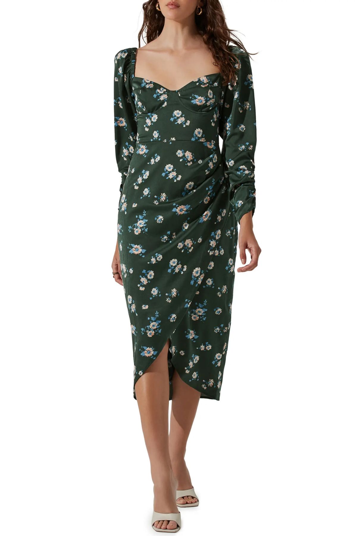 ASTR The Label Floral Print Long Sleeve Dress