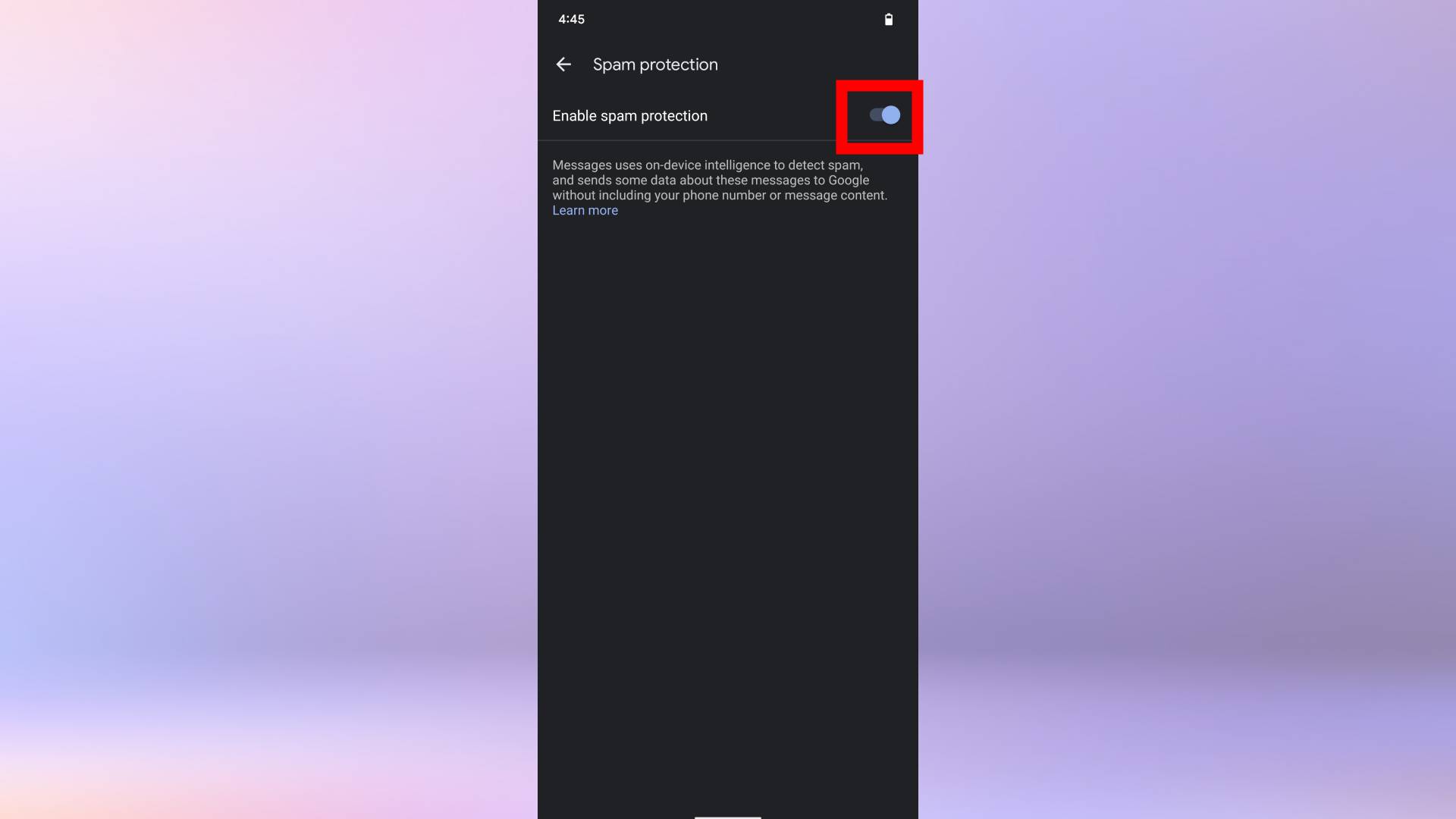 Екранна снимка на приложението Google Messages на телефон с Android.