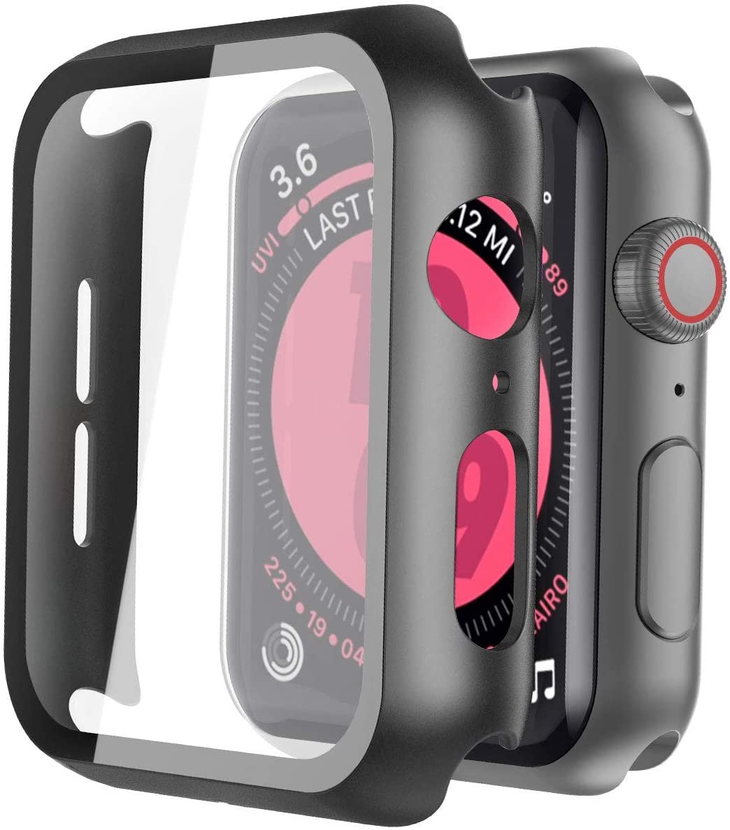 Piuellia Black Hard Case for Apple Watch 6/SE