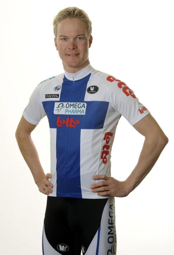 Jussi Veikkanen in his finish national champions jersey