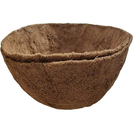2pcs Round Replacement Coco Liner for Hanging Basket, 10 Inch Round Coconut Fiber Plant Basket Liner for Garden Planter Flower Pot (10 Inch Round)