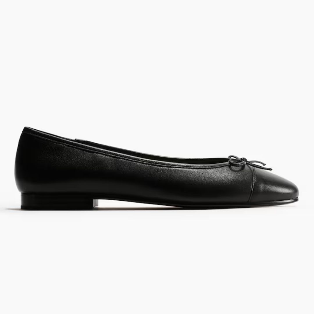 H&M Black Leather Ballet Flats