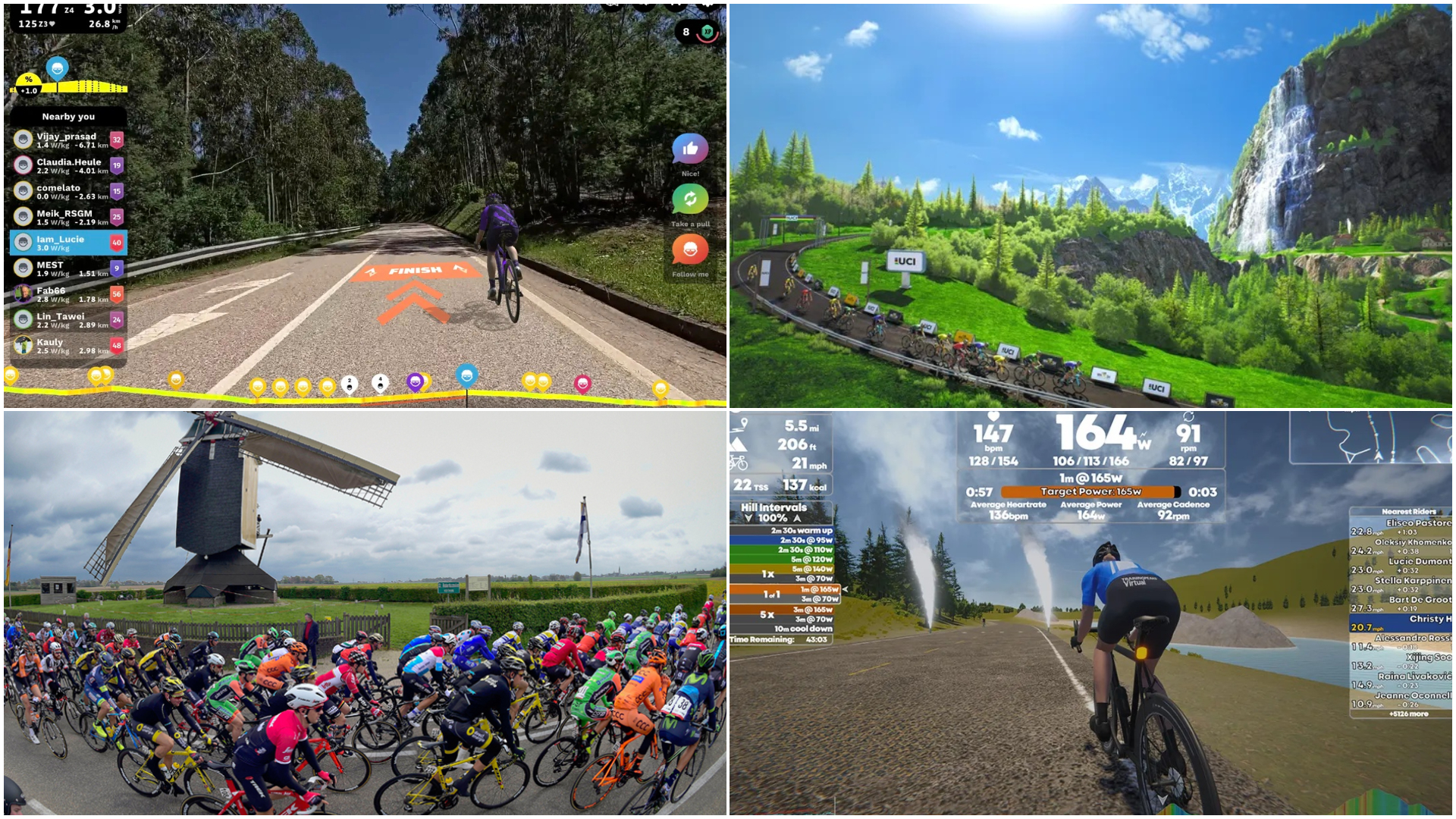 What alternatives to Zwift are there for indoor training?