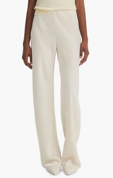 Vince white satin pants