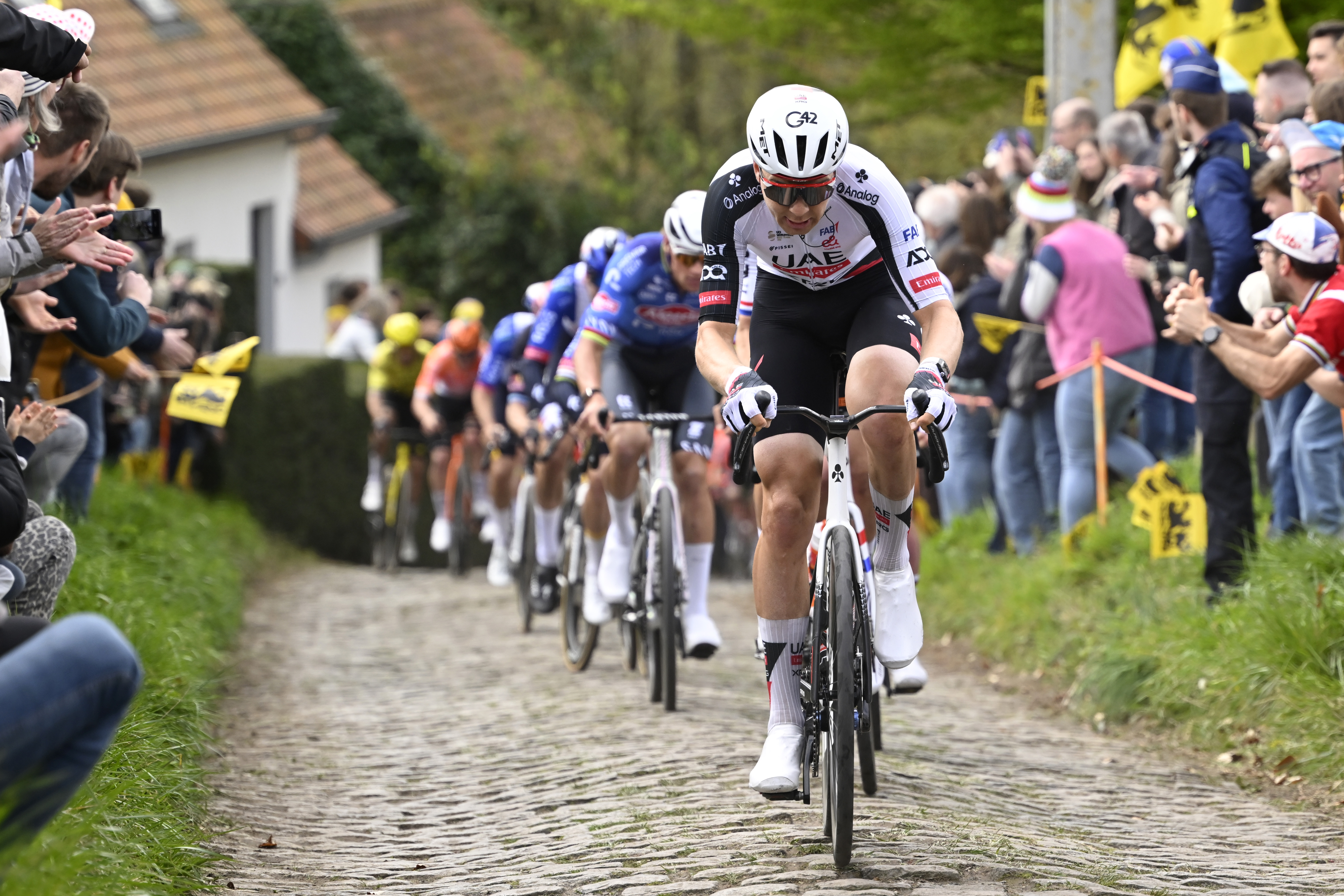 Florian Vermeersch split the race up on the Molenberg during the recent Tour of Flanders