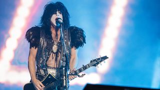 Paul Stanley performs onstage with Kiss at the Monsters of Rock Festival in Sao Paulo, Brazil on April 26, 2015