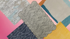 a collection of modern rugs