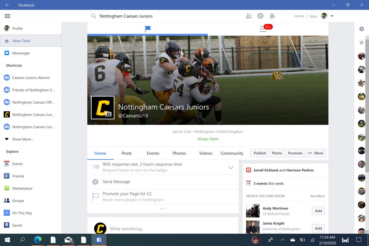 Facebook app is back on Microsoft Store