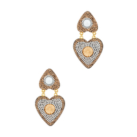 SORU JEWELLERY 18kt gold-plated heart drop earrings, £145 at Harvey Nichols