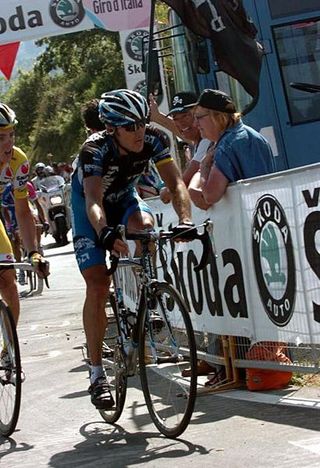 Popovych lost time on the finishing climb