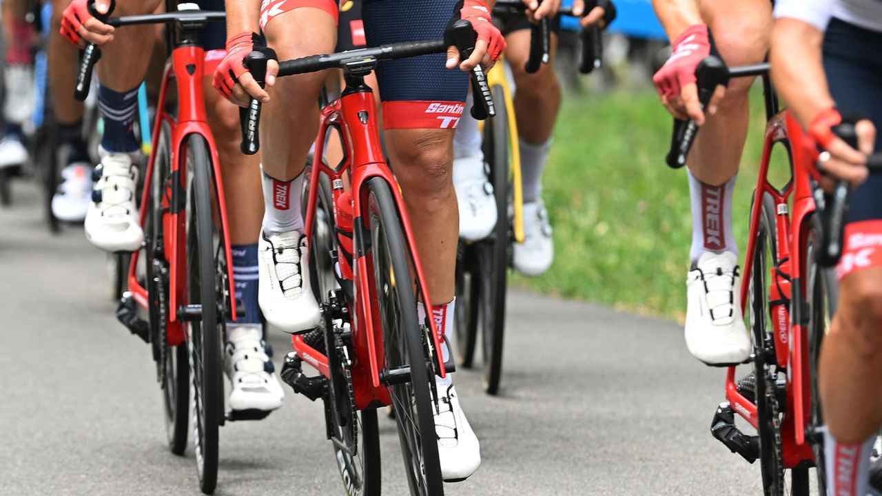 Trek-Segarfredo riders on the new Madone