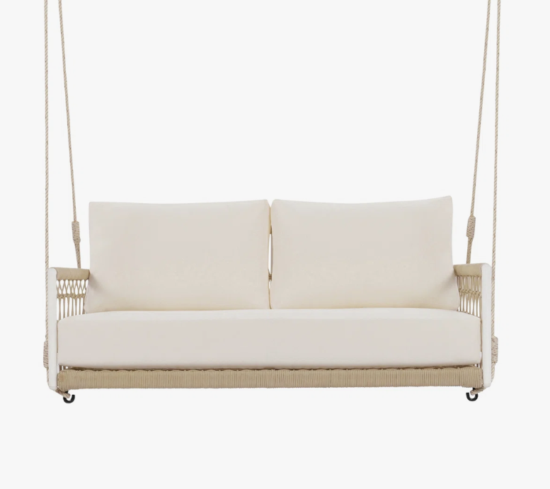 Balin Modern Coastal Outdoor Woven Rope Swing