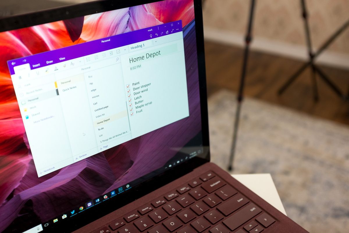 OneNote Surface Laptop