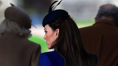 Catherine, Princess of Wales attends the Christmas Morning Service at Sandringham Church on December 25, 2023 in Sandringham, Norfolk.