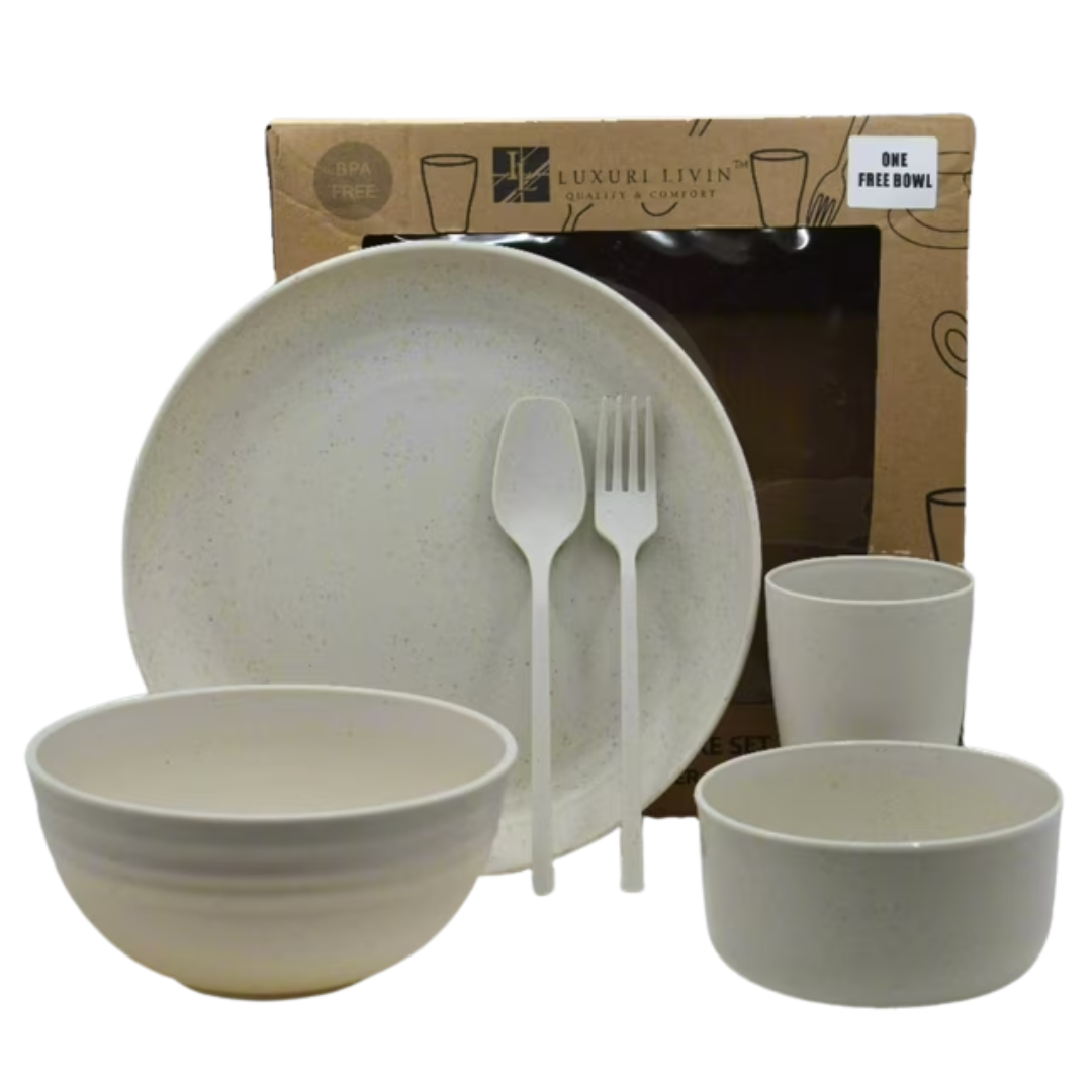 Dorm Dinnerware 5 Pcs Set With One Free Bowl