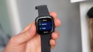 Fitbit Sense 2 being tested by Live Science contributor Andrew Williams