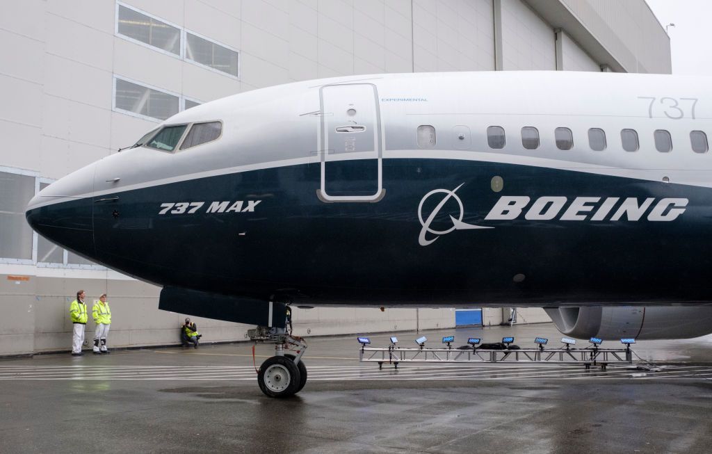 Boeing 737 Max airplane.