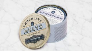 Here Design created artisanal chocolate tins for a kitchenware company 