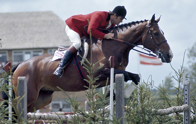Harvey Smith of Great Britain, riding Hide Away, in action during the European Championships at the All England Jumping Course in Hickstead, West Sussex on 20th July, 1973. (Photo by Ed Lacey/Popperfoto/Getty Images)