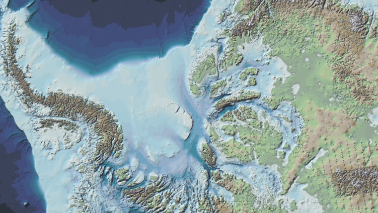 Map of ice-free Antarctica.