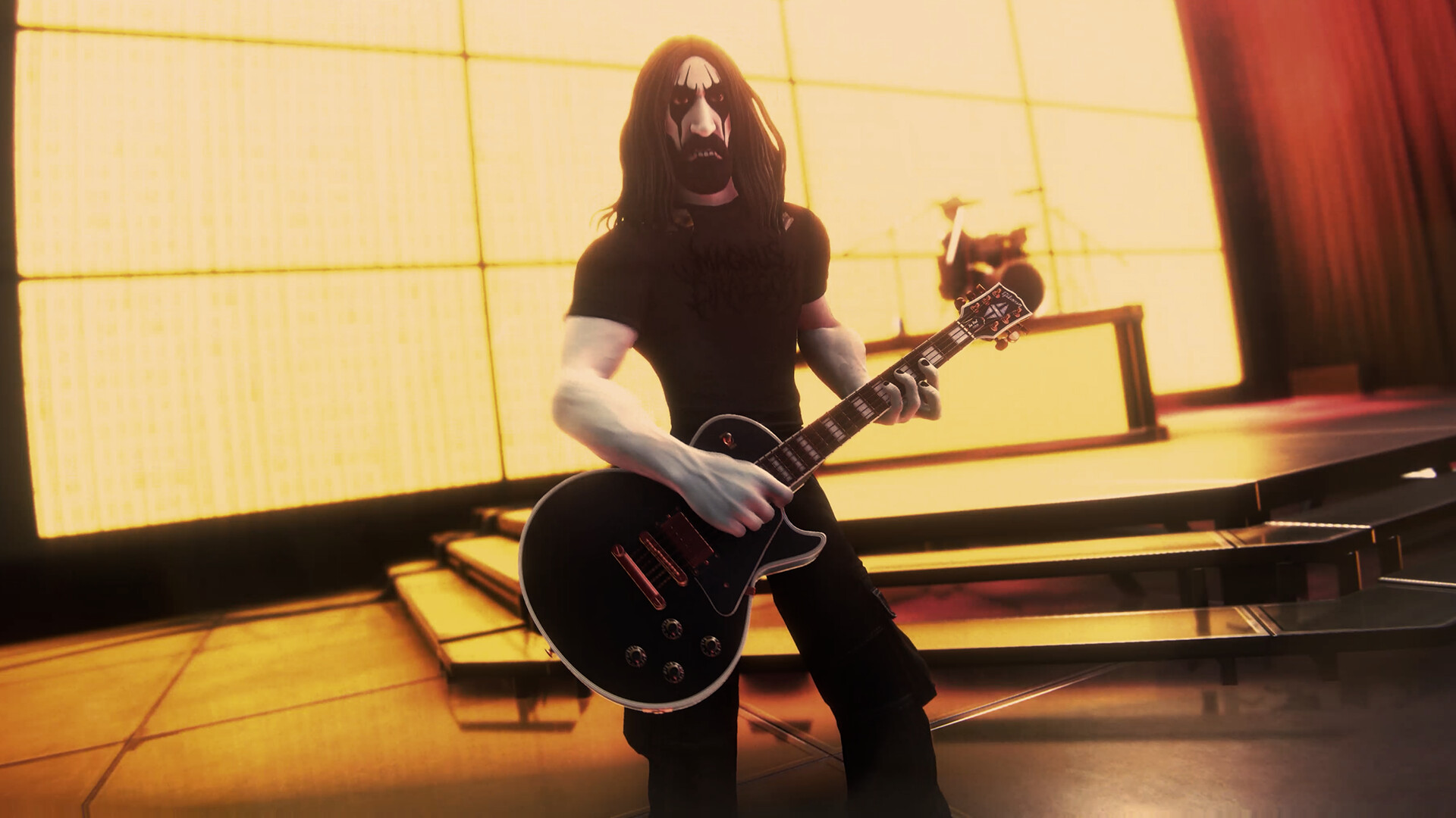 Stage Tour screen, some dude who looks like he can't decide if he wants to be in the Foo Fighters or Celtic Frost