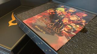 Code Geass collector's edition with a movie box in a padded tray