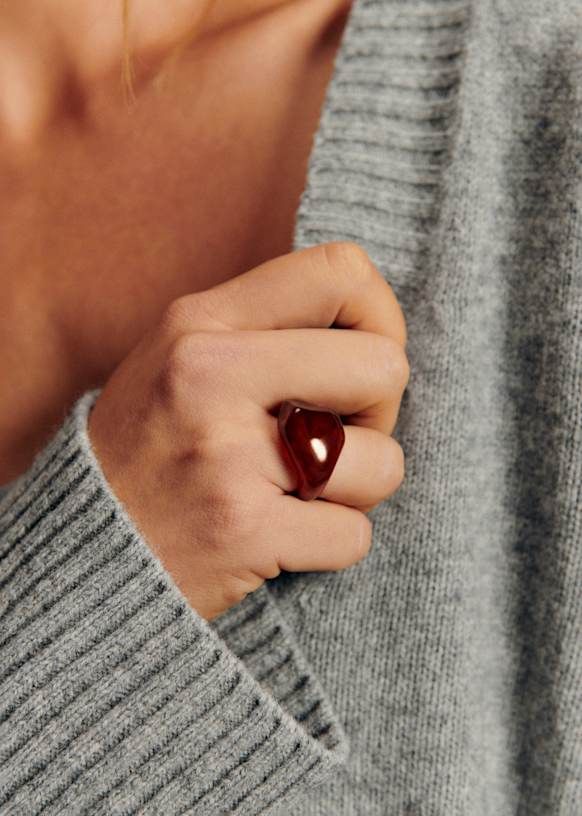 Alia Ring - Brown - Resin - Sézane