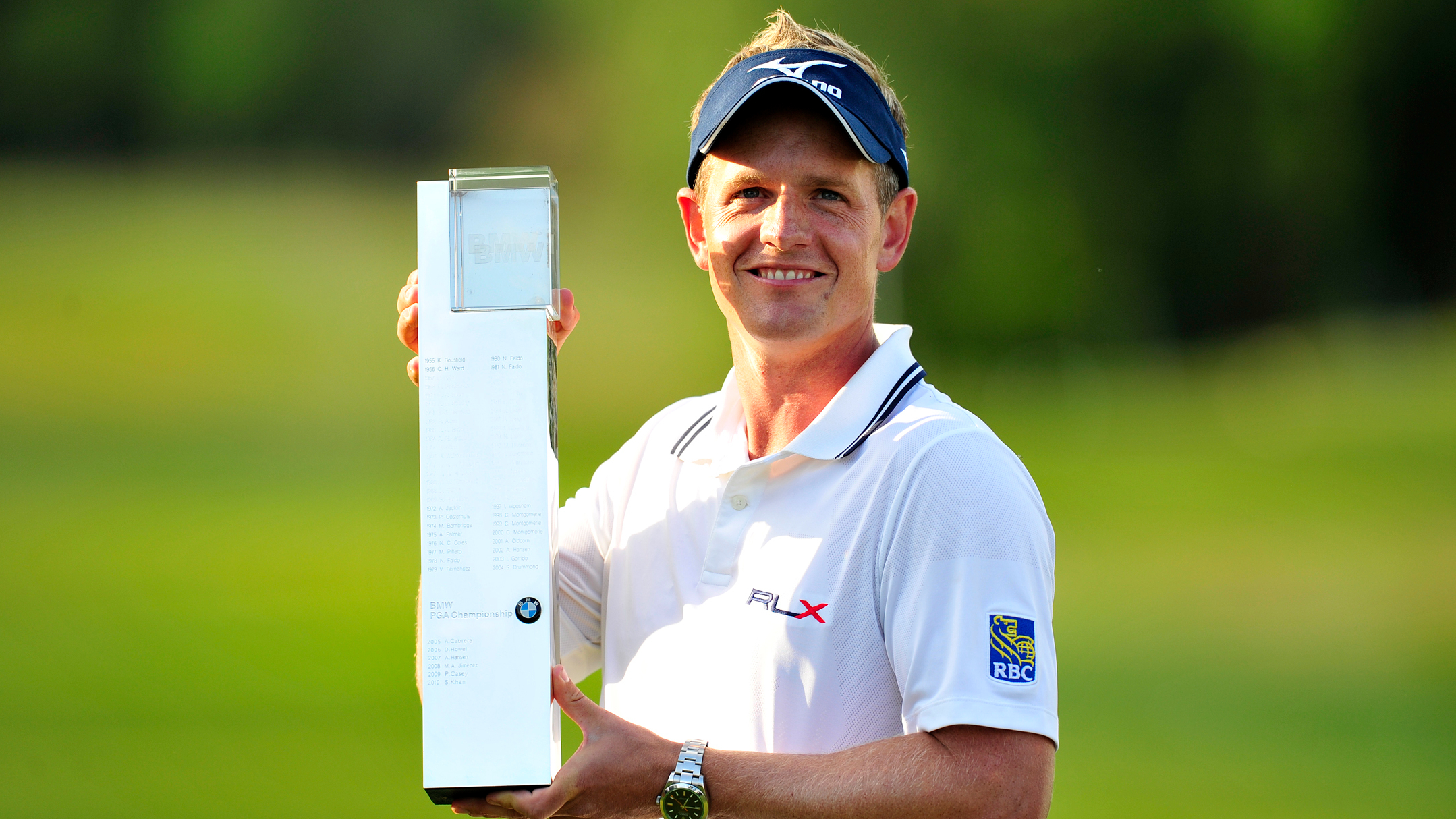 Luke Donald with the BMW PGA Championship trophy