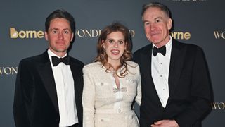 Edoardo Mapelli Mozzi, Princess Beatrice of York and Professor Mark Johnson, Founder of Borne, attend prematurity research charity Borne's Wonderland Gala