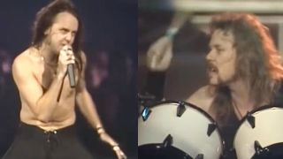 Lars singing and James on drums
