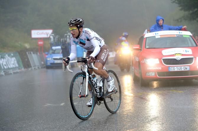 Domenico Pozzovivo (AG2R La Mondiale) battled through the rain and cold to finish 8th on the day