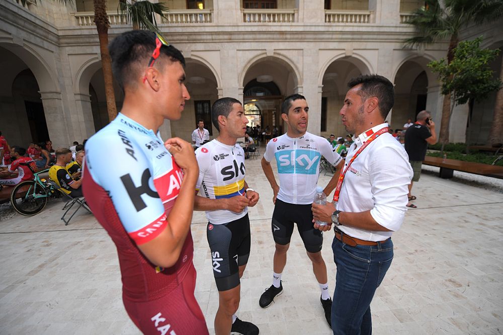 Riders ahead of the Vuelta a Espa&ntilde;a team presentation