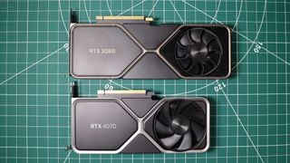 Nvidia RTX 4070 and RTX 3080 Founders Edition graphics cards