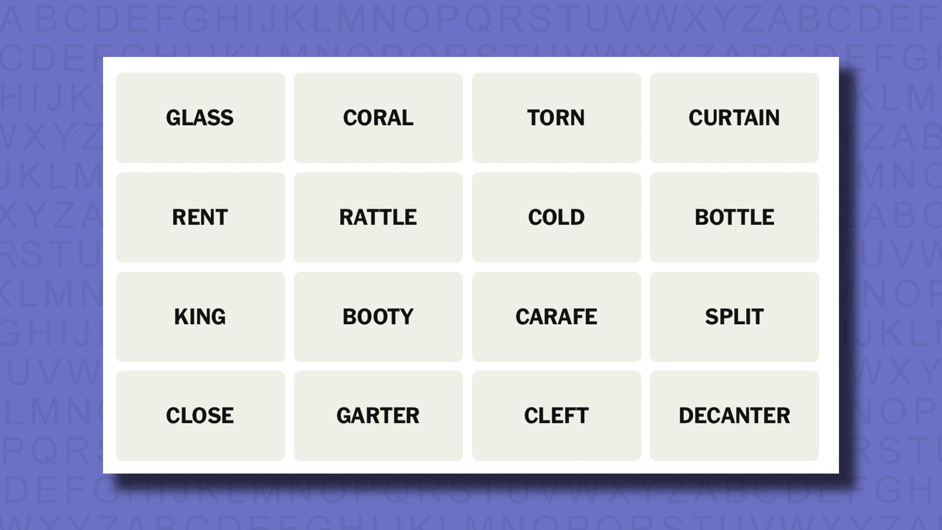 NYT Connections hints for game 805 on a purple background