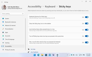 Windows 11 accessibility options