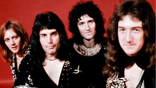A posed photograph of Queen, 1973