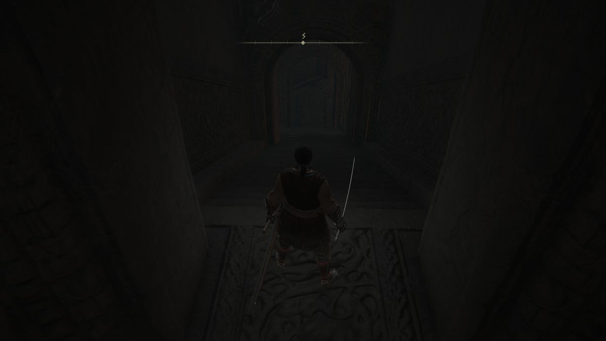 dark stairwell down to enemies