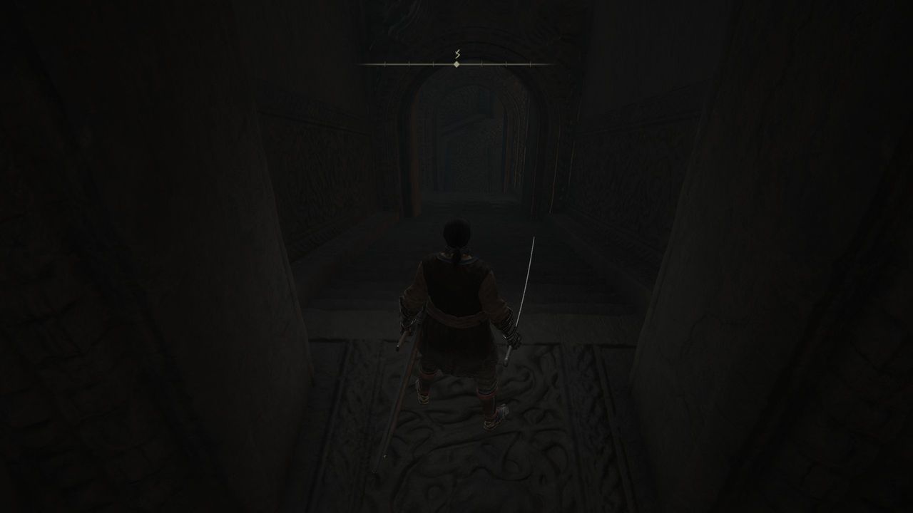 dark stairwell down to enemies