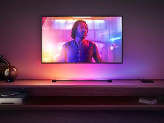 smart lighting around a TV