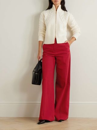 Ruggero Cotton-Twill Wide-Leg Pants