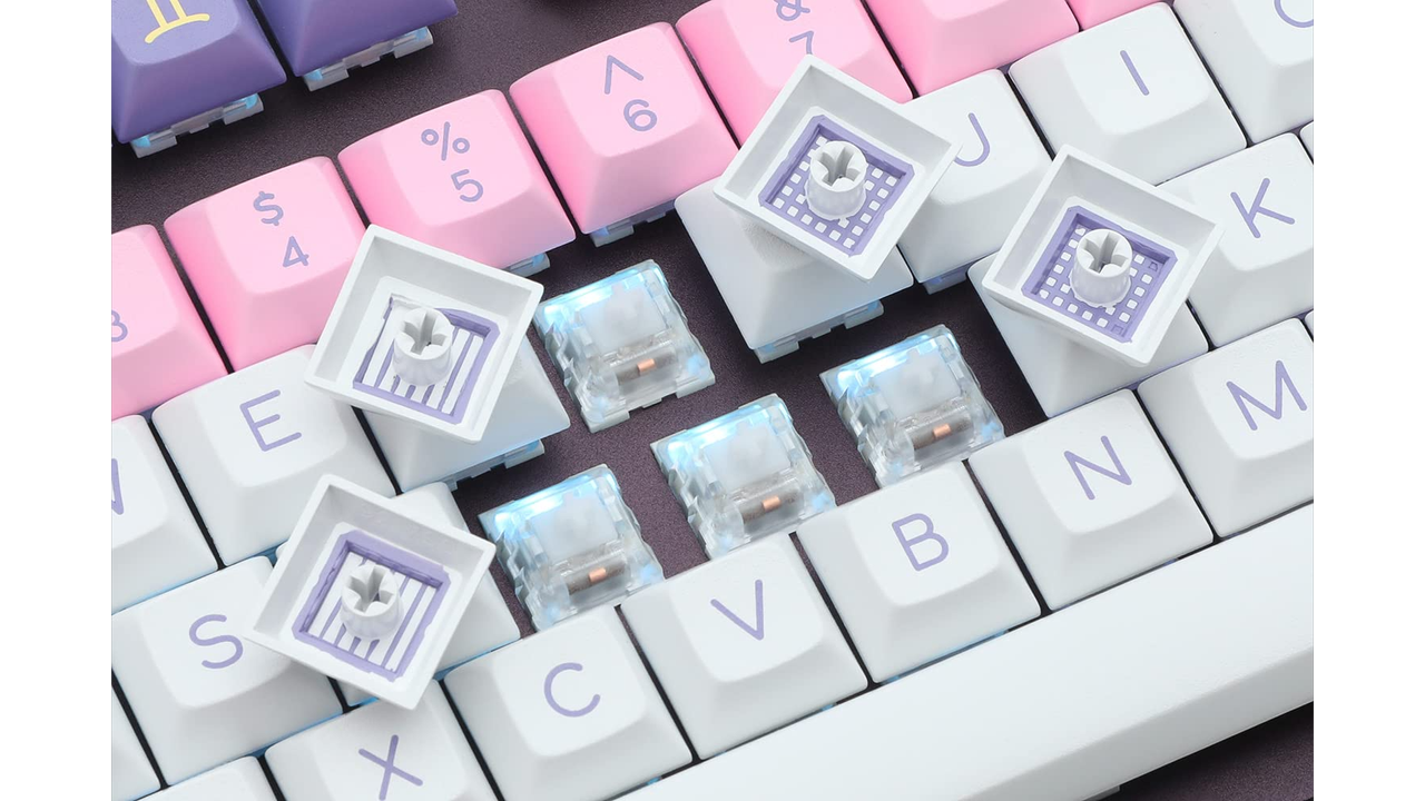 Close up of keycaps
