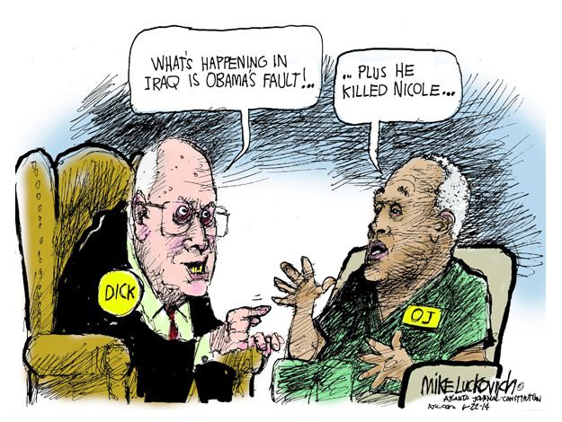 Political cartoon OJ Simpson Iraq