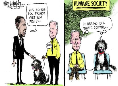 Political cartoon U.S. Obama Biden